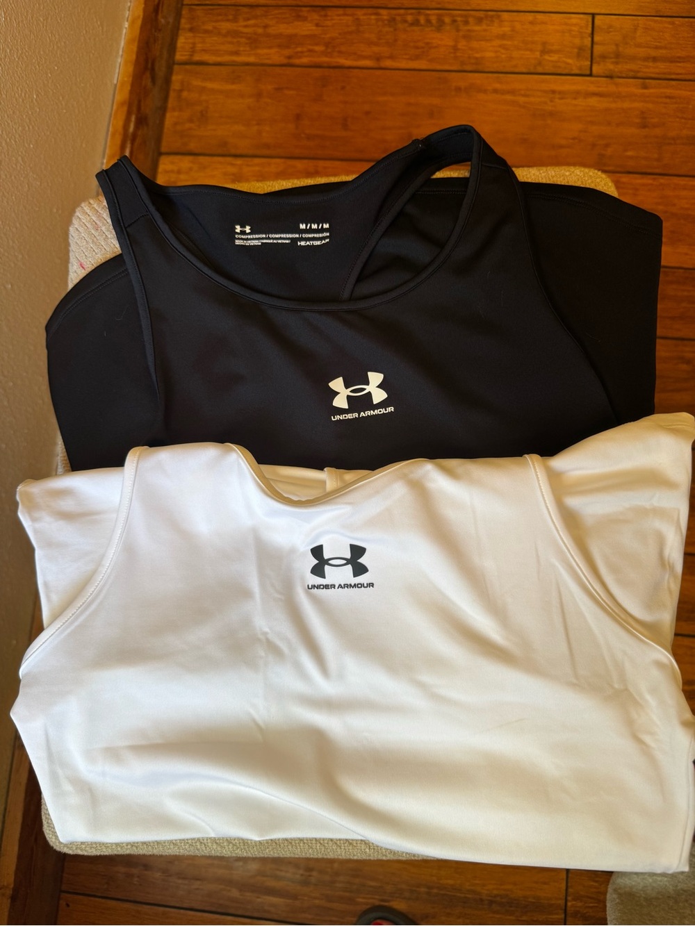 Under Armour Women's Tank Tops in Black & White - Performance Racerback Duo